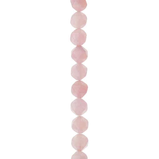 Rose Quartz Faceted Star Cut Beads, 10mm by Bead Landing&#x2122;